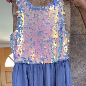 Sparkly Sequined High Low Dress